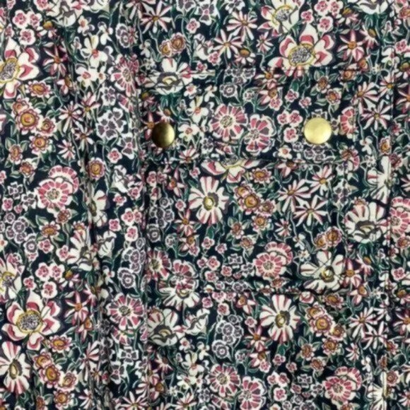 J.Crew x Liberty S Quilted Downtown Field Jacket Floral White Garden Print - Picture 8 of 12